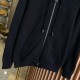 Burberry Check Hood Cotton Zip Hoodie Black