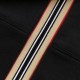 Burberry Icon Stripe Detail Cotton Zip-Front Hooded Sweatshirt Black