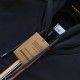 Burberry Icon Stripe Detail Cotton Zip-Front Hooded Sweatshirt Navy