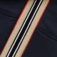 Burberry Icon Stripe Detail Cotton Zip-Front Hooded Sweatshirt Navy