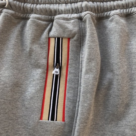 Burberry Icon Stripe Track Pants Gray