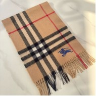 Burberry Check Cashmere Scarf Archive Beige