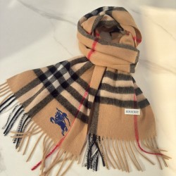 Burberry Check Cashmere Scarf Archive Beige