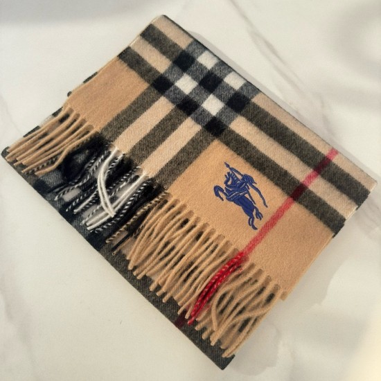 Burberry Check Cashmere Scarf Archive Beige