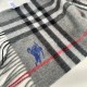 Burberry Check Cashmere Scarf Archive Grey