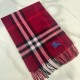 Burberry Check Cashmere Scarf Archive Red