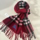 Burberry Check Cashmere Scarf Archive Red