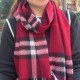 Burberry Check Cashmere Scarf Archive Red