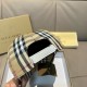 Burberry Check Cotton Baseball Cap Beige