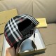 Burberry Check Cotton Baseball Cap Black