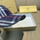 Burberry Check Cotton Baseball Cap Navy