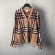 Burberry Check Wool Mohair Blend Cardigan