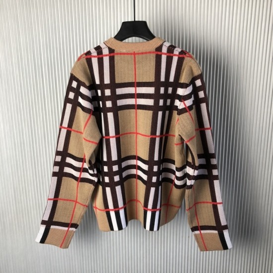 Burberry Check Wool Blend Sweater