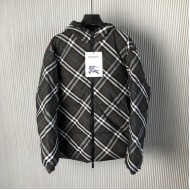 Burberry Reversible Check Nylon Snowdonia Puffer Jacket Black