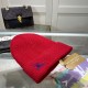 Burberry Ribbed Cashmere Beanie Red