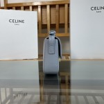 Celine Shoulder Bag Triomphe in shiny calfskin Blue