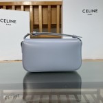 Celine Shoulder Bag Triomphe in shiny calfskin Blue