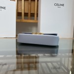 Celine Shoulder Bag Triomphe in shiny calfskin Blue