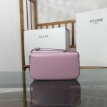 Celine Shoulder Bag Triomphe in shiny calfskin Pink