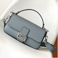 Replica Fendi Baguette Light Blue Selleria Bag