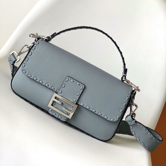 Fendi Baguette Light Blue Selleria Bag