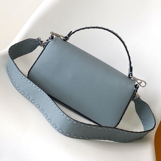 Fendi Baguette Light Blue Selleria Bag