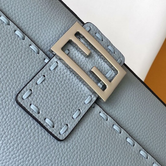 Fendi Baguette Light Blue Selleria Bag