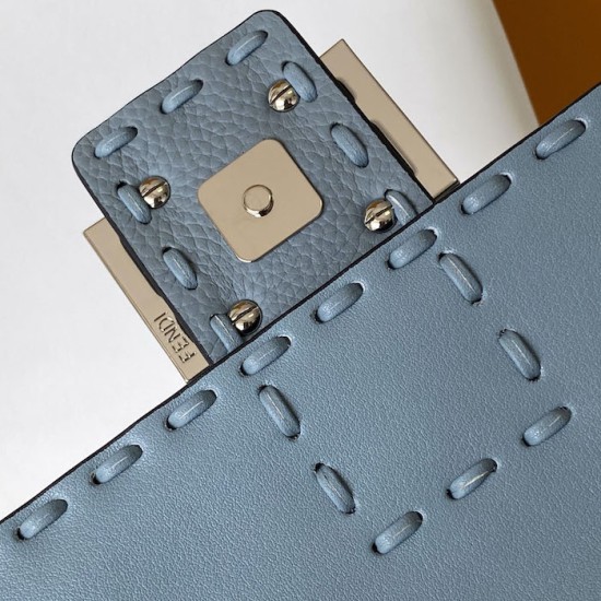 Fendi Baguette Light Blue Selleria Bag