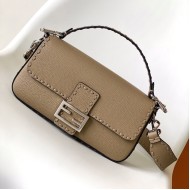 Fendi Baguette Grey Selleria Bag