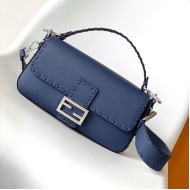 Replica Fendi Baguette Navy Blue Selleria Bag