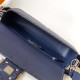 Fendi Baguette Navy Blue Selleria Bag