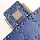 Fendi Baguette Navy Blue Selleria Bag