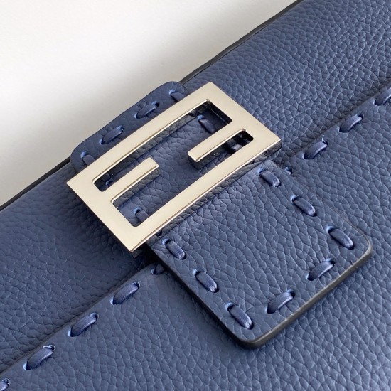 Replica Fendi Baguette Navy Blue Selleria Bag