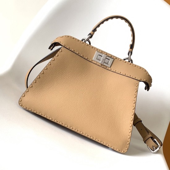 Fendi Peekaboo ISeeU Small Beige Selleria Bag