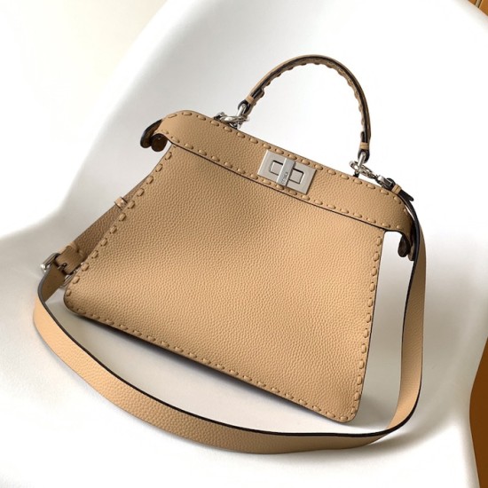 Fendi Peekaboo ISeeU Small Beige Selleria Bag