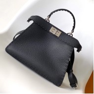 Fendi Peekaboo ISeeU Small Black Selleria Bag