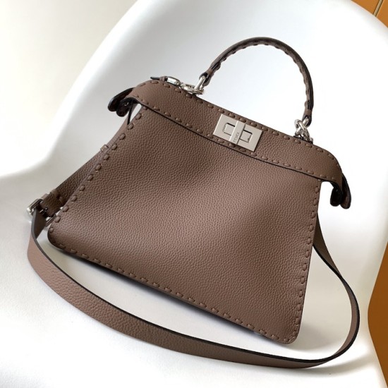 Fendi Peekaboo ISeeU Small Brown Selleria Bag