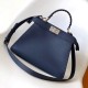 Fendi Peekaboo ISeeU Small Navy Selleria Bag