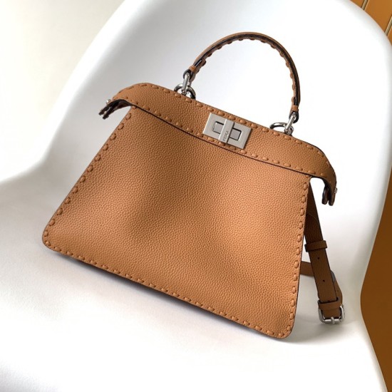 Fendi Peekaboo ISeeU Small Tan Selleria Bag