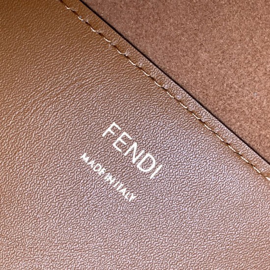 Replica Fendi Sunshine Medium Brown Leather Shopper