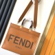 Replica Fendi Sunshine Medium Brown Leather Shopper