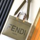 Replica Fendi Sunshine Medium Dove Gray Leather Shopper