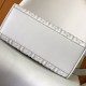 Replica Fendi Sunshine Medium White FF Zucca Leather Shopper