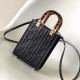 Fendi Mini Sunshine Shopper Black FF Zucca Leather