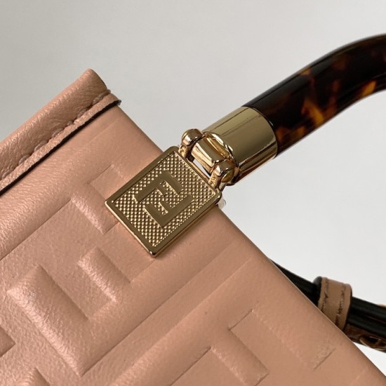 Fendi Mini Sunshine Shopper Pink FF Zucca Leather