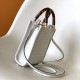 Fendi Mini Sunshine Shopper White FF Zucca Leather