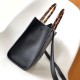 Fendi Sunshine Small Black Leather Shopper