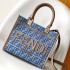 Fendi Sunshine Small Brown FF jacquard fabric bag blue