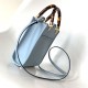 Fendi Mini Sunshine Shopper Light Blue Leather Mini Bag