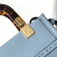 Fendi Mini Sunshine Shopper Light Blue Leather Mini Bag